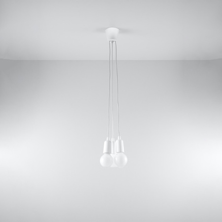 Lampa wisząca DIEGO 3 biała Sollux SL.0570