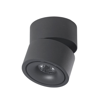 Czarna oprawa natynkowa z ruchomą głowicą COSTA 12W CCT SWITCH BK AZZARDO AZ6031