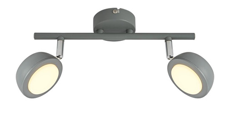MILD LAMPA SUFITOWA LISTWA 2X6W LED SZARY 3000K Candellux 92-66749