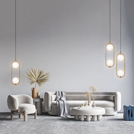 Lampa wisząca RING Maytoni mosiądz MOD013PL-02BS1