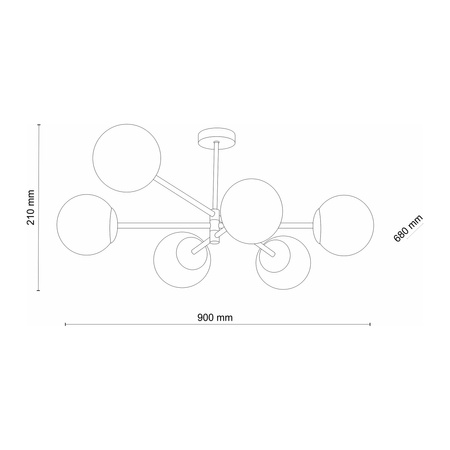 Lampa sufitowa SARIUS GOLD TK Lighting 4739