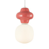 Lampa wisząca ceramiczna czerwona 1xE14 Latera Italux PND-94331-1L-RED