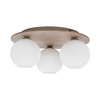 Potrójna okragła lampa sufitowa z trzema ryflowanymi kloszami VIRLO WHITE 3xE14 Tk Lighting 11078