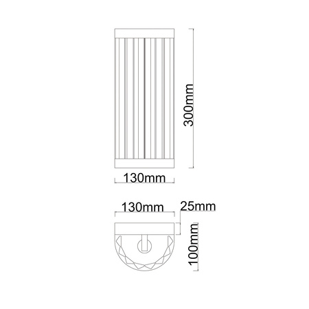 Kinkiet Vetro złoto 1xE14 Light Prestige LP-2910/1W L GD
