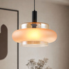 Lampa wisząca szklany klosz bursztynowy mrożony 40cm BRIZI 1xE27 Candellux Studio 31-51486