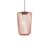 Lampa wisząca cylindryczna w kolorze terakota – wysoki druciany klosz 1xGX53 KENAI B Nowodvorski 12223
