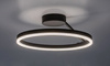 Okrągły czarny ring sufitowy LED 40cm ze zmienną barwą światła  Isaure Rabalux 71302