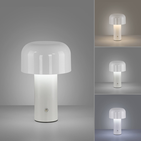 Biała lampka stołowa ładowana USB AGNES LED Just LIght 19190-16