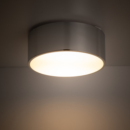 Chromowany plafon łazienkowy o średnicy 30cm LIVO CHROM S 2XE27 IP54 Tk Lighting 11476