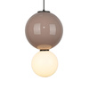 Lampa wisząca kula z ceramiki 25cm plus szklany biały klosz LED 3000K Pieve Italux PND-95221-1L-BR