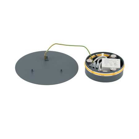 Okrągły metalowy płaski kinkiet 15cm w kolorze szarego błękitu - podświetlenie ściany RING LED S 3000K Nowodvorski 12666