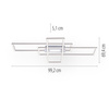 Lampa sufitowa srebrna prostokąty LED sterowana pilotem ASMIN Just Light 14693-55