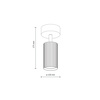 Oprawa sufitowa ryflowana, kinkiet TUNE BROWN 1XGU10 Tk Lighting 16146
