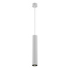 Lampa wisząca 30cm w kolorze białym ryflowana metalowa tuba o średnicy 5,6cm Calipso P106PL-01-GU10-W Maytoni