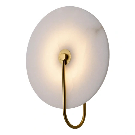 Okrągły kinkiet z marmuru Cyntia LED złoty WL0115 Yaskr