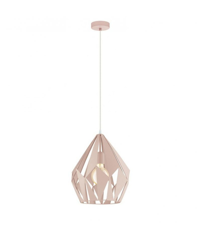 Lampa wisząca metalowa pastelowa brzoskwiniowa CARLTON Eglo 49024