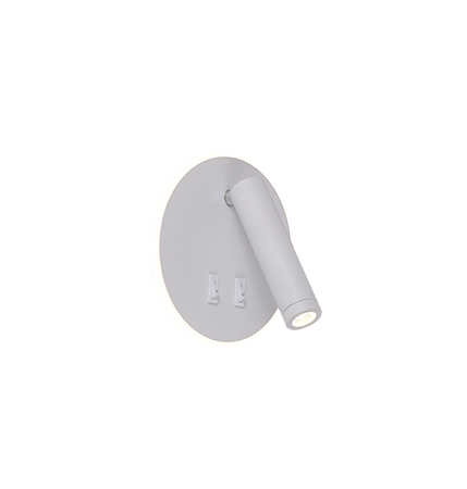Biały okrągły kinkiet z dodatkowym podświetleniem ściany CIRCA LED 3000K  Zuma Line W4107-WH