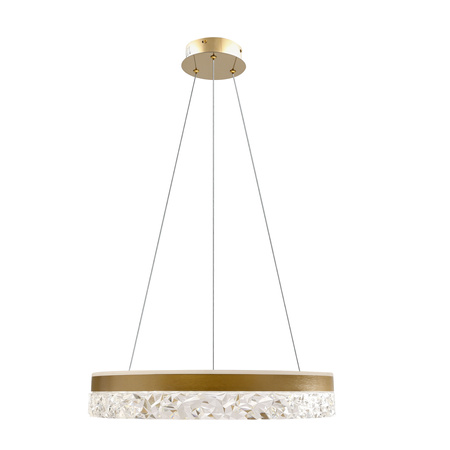 FROZI lampa wisząca złoty 32W 3000K LED kryształki bezbarwne Candellux 31-35554