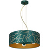 Lampa wisząca ZIGGY WHITE Gold/Bottle green 3xE27 MLP7580
