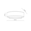 Lampa sufitowa z podwójnym abażurem z juty CALISTO JUTA 500 4xE27 Tk Lighting 11046