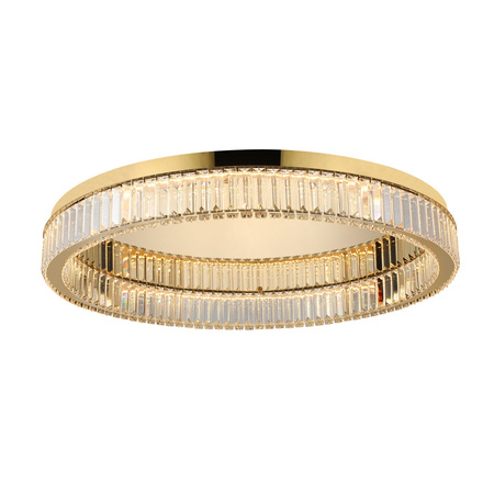 Lampa sufitowa 80cm SPARK TOP 80 DIMM GO AZZARDO AZ5786 - luksusowy plafon LED w złotym wykończeniu