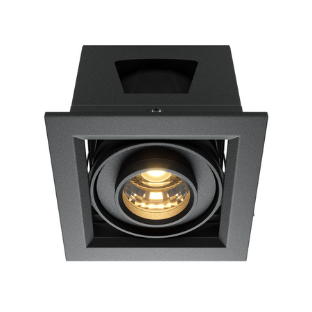 Kwadratowa wpuszczana oprawa stropowa LED 3000K Metal Modern DL093-01-10W3K-B Maytoni