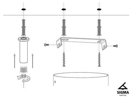 Lampa wisząca ANDY 3 czarna Sigma 33609