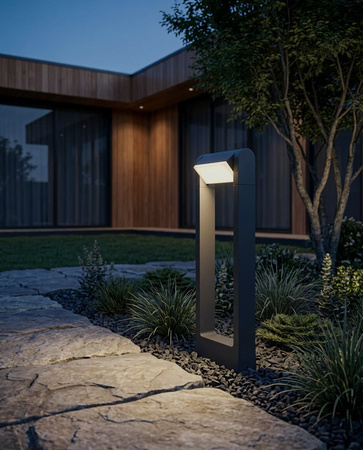 Ciemnoszara smukła lampa ogrodowa LED 50cm NOVARA GREY Kaja Lighting K-8257