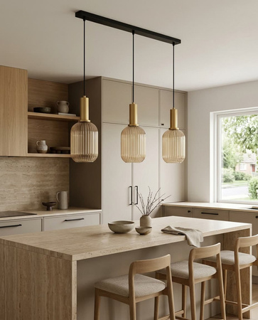 Lampa wisząca z trzema punktami światła E27 HIRO Kaja Lighting K-5886