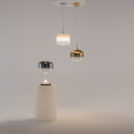 Pojedyńcza lampa wisząca złoty szklany klosz LED 3000K Spirito MOD286PL-L18G3K Maytoni