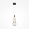 Złota lampa wisząca szklane transparentne kule LED 3000K Collar P069PL-L16G3K Maytoni