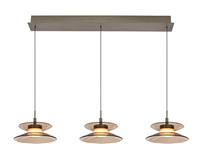 Lampa wisząca trójka prosta Crema brąz / klosz coffee Aviano Lighting 7058-321