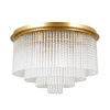 Kaskadowa szklana lampa sufitowa 50cm glamour złota 9xE14 Naute Italux PLF-40931-9A-GD