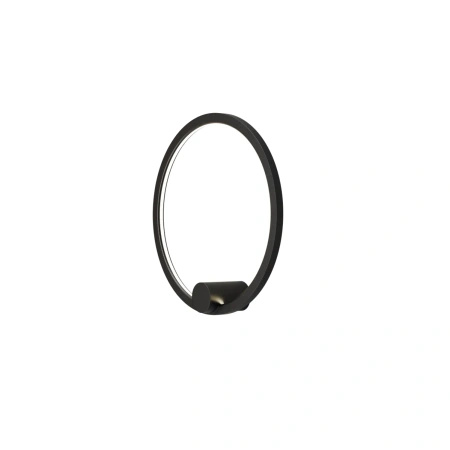 Czarny kinkiet obręcz LED o średnicy 40cm do łazienki lub salonu IP44 Ringa S LED WL0116-S-BK Yaskr