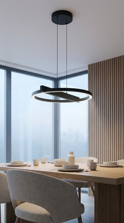 Lampa wisząca LED do salonu w kolorze czarnym TIVOLI Kaja Lighting  K-8230