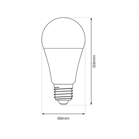 Mocna żarówka LED 15W E27 A60 zimna barwa 6000K Eko-Light EKZA2305