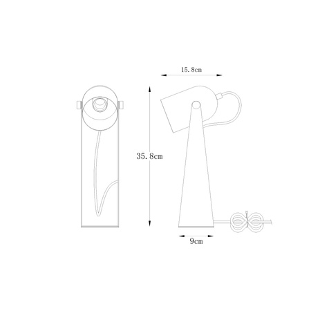 Lampka biurkowa ARIES E27 Zuma Line A2056-MBK