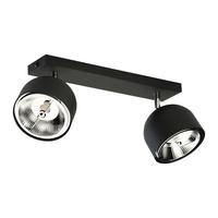 ALTEA BLACK LAMPA SUFITOWA 2 PŁ + ŻARÓWKI TK Lighting 6518