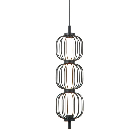 Lampa wisząca Pedro czarna LED 3000K Italux PND-34405-3V-BK