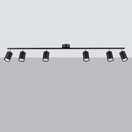 Plafon LEMMI 6L czarny Sollux SL.1169