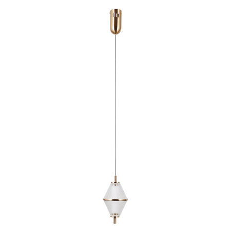 Lampa wisząca pojedyńcza Fuente złota LED 3000K Italux PND-34395-1-HBR