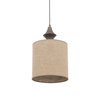 Lampa wisząca abażur o średnicy 25cm z ciemnego lnu AMURA NEW BROWN 1xE27 Tk Lighting 11438