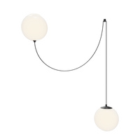 Lampa wisząca LED 3000K dwie szklane kule z kreatywnym układem Twins MOD427PL-L20B3K1 Maytoni