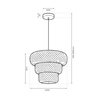 Lampa wisząca z bambusa 1xE27 Tulum Milagro ML2586