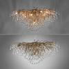 Lampa wisząca gałązki z kryształkami w kolorze starego mosiądzu 100cmx50cm nad stół ICICLE Paul Neuhaus 2192-11