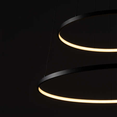 Lampa wisząca dwa czarne pierścienie CIRCOLO POWER LED 3000K Nowodvorski 11647