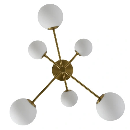 Lampa wisząca złota sześć białych kul Bolti 6xG9 PLC0103-GD Yaskr