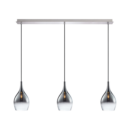 Lampa wisząca trzy zwisające klosze na chromowanej listwie PILUA 3xE27 Paul Neuhaus 2063-17
