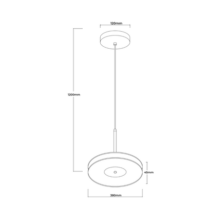 Wisząca lampa duża Casy dymna LED CCT Light Prestige LP-3176/1P L SM