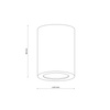 Biała tuba natynkowa IP44 LIGNO WHITE 1xGU10 Tk Lighting 10932